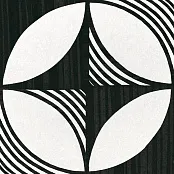 EQUIPE CAPRICE DECO COMPASS B&W 22123 20X20