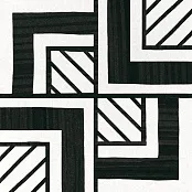 EQUIPE CAPRICE DECO METROPOLITAN B&W 22125 20X20