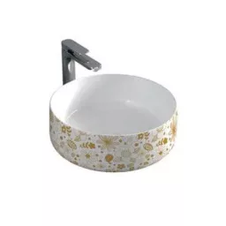 КЕРАМИЧЕСКАЯ РАКОВИНА 42 СМ ARTCERAM COGNAC, WHITE GLOSSY/LOL - TONE ON TONE (COL001 01; 87)