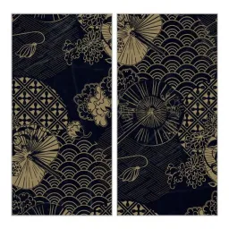 Фото плитки FIANDRE DESIGN YOUR SLABS KYOTO GOLD COMPOSIZIONE VISIONS 2 ШТ LUC Y4UU00D330006 150X300X0,6 из коллекции FIANDRE DESIGN YOUR SLABS 