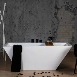 ВАННА КАМЕННАЯ FANCY MARBLE EDWARD 179Х80 СМ, БЕЛАЯ (11180002)