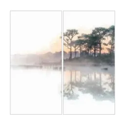 Фото плитки FIANDRE DESIGN YOUR SLABS MIRROR LAKE COMPOSIZIONE NATURE 2 ШТ NAT Y4UB00D330006 150X300X0,6 из коллекции FIANDRE DESIGN YOUR SLABS 