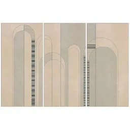 Фото плитки FIANDRE DESIGN YOUR SLABS ARCHES BLUE COMPOSIZIONE TEXTURES 3 ШТ NAT Y4WA00D453006 150X300X0,6 из коллекции FIANDRE DESIGN YOUR SLABS 