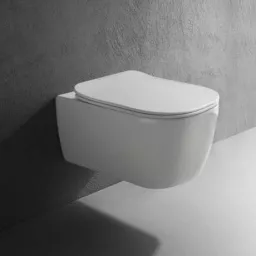 УНИТАЗ ПОДВЕСНОЙ БЕЗОБОДКОВЫЙ С КРЫШКОЙ ANTONIO LUPI KOMODO, БЕЛЫЙ МАТОВЫЙ (KOMODO3 CERAMICA SATINATA)