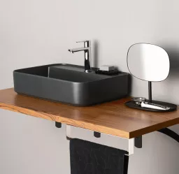 КЕРАМИЧЕСКАЯ РАКОВИНА 60 СМ CIELO SHUI COMFORT, ТЕМНО-СЕРЫЙ (SHCOLARF-BA)