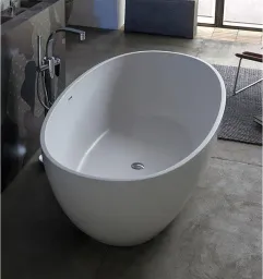 ВАННА ИЗ ИСКУССТВЕННОГО КАМНЯ ОТДЕЛЬНОСТОЯЩАЯ FLAMINIA APP 165Х80 СМ, WHITE (AP165V)