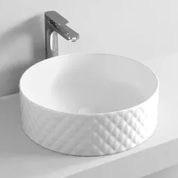 КЕРАМИЧЕСКАЯ РАКОВИНА 44 СМ ARTCERAM ROMBO, WHITE GLOSSY (OSL009 01; 00)