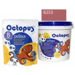 ЭПОКСИДНАЯ ЗАТИРКА OCTOPUS ZATIRKA 2-КОМП. ЦВЕТ РОЗОВО-КОРАЛОВЫЙ 8253 1,25 КГ (8253-1)