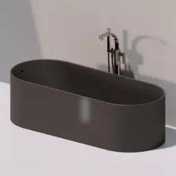 ВАННА ИЗ ИСКУССТВЕННОГО КАМНЯ ОТДЕЛЬНОСТОЯЩАЯ FLAMINIA OVAL 170Х70 СМ, GRAPHITE (OV170)