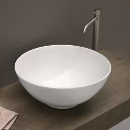 РАКОВИНА НАКЛАДНАЯ 38 СМ NIC DESIGN CIOTOLE FLAVIA, БЕЛЫЙ ГЛЯНЦЕВЫЙ (001 034.001)