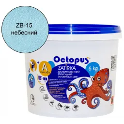 ЭПОКСИДНАЯ ЗАТИРКА OCTOPUS ZATIRKA 2-КОМП. ЦВЕТ НЕБЕСНЫЙ 5 КГ (8543-5)