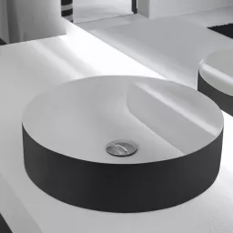 РАКОВИНА НАКЛАДНАЯ 45 СМ ANTONIO LUPI SIMPLO, ЧЕРНЫЙ (SIMPLOTONDO BIANCO-NERO)