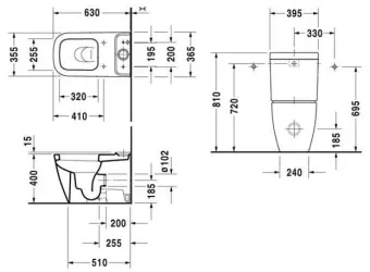 УНИТАЗ-КОМПАКТ DURAVIT HAPPY D.2 (2134090000)