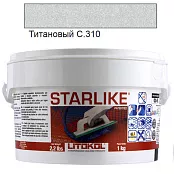 LITOKOL STARLIKE CLASSIC C.310 ТИТАНОВЫЙ 1 кг ЭПОКСИДНАЯ ЗАТИРКА STRASS0001