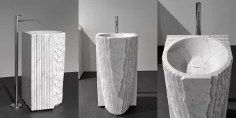 НАПОЛЬНАЯ РАКОВИНА ANTONIO LUPI CONTROVERSO, БЕЛЫЙ (CONTROVERSO MARMO CARRARA)