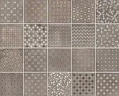 SANTAGOSTINO CERAMICA RITUAL PATCHWORK BROWN 20X20
