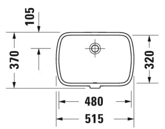 РАКОВИНА 48Х32 СМ DURAVIT QATEGO, БЕЛЫЙ (0398480028)