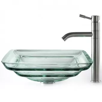СТЕКЛЯННАЯ РАКОВИНА KRAUS CLEAR (GVS-930-19MM)