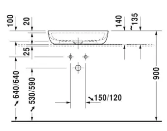 РАКОВИНА 60Х40 СМ DURAVIT LUV, БЕЛЫЙ МАТОВЫЙ (0380602600)