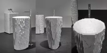 НАПОЛЬНАЯ РАКОВИНА ANTONIO LUPI CONTROVERSO, БЕЛЫЙ (CONTROVERSO MARMO CARRARA)