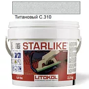 LITOKOL STARLIKE CLASSIC C.310 ТИТАНОВЫЙ 2,5 кг ЭПОКСИДНАЯ ЗАТИРКА STRTTN02.5