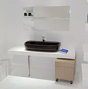 КЕРАМИЧЕСКАЯ РАКОВИНА 100 СМ FLAMINIA MONO 100, BLACK (MN100L)