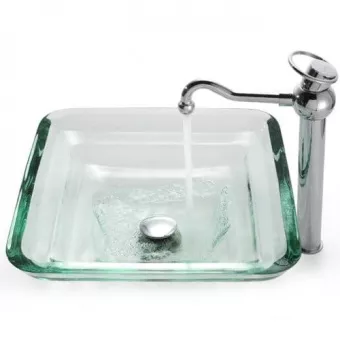 СТЕКЛЯННАЯ РАКОВИНА KRAUS CLEAR (GVS-930-19MM)
