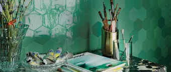 WOW ZELLIGE HEXA EMERALD 122086 10.8X12.4