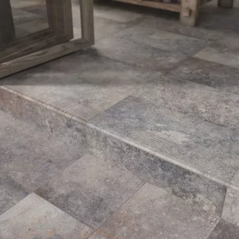 PARADYZ KLINKIER VIANO GRYS COKOL DWUELEMENTOWY LEWY 8.1x30*2