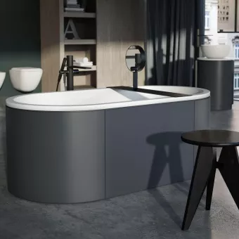 ВАННА ОТДЕЛЬНОСТОЯЩАЯ CIELO ARCADIA CIBELE 160X86 СМ (CIBELE-WHITE+CIBATC-CM)