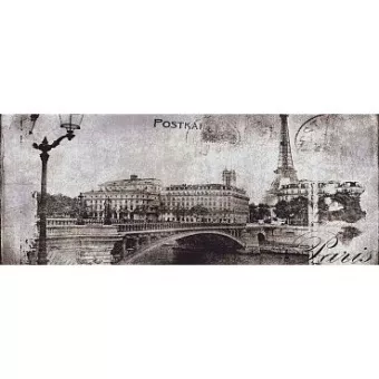 CERAMIKA KONSKIE POSTCARD GREY 1 INSERTO 20x50 ДЕКОР