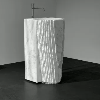 НАПОЛЬНАЯ РАКОВИНА ANTONIO LUPI CONTROVERSO, БЕЛЫЙ (CONTROVERSO MARMO CARRARA)