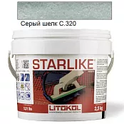 LITOKOL STARLIKE CLASSIC C.320 СЕРЫЙ ШЕЛК 2,5 кг ЭПОКСИДНАЯ ЗАТИРКА STRGST02.5