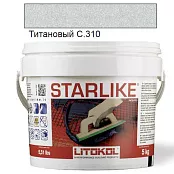 LITOKOL STARLIKE CLASSIC C.310 ТИТАНОВЫЙ 5 кг ЭПОКСИДНАЯ ЗАТИРКА STRTTN0005