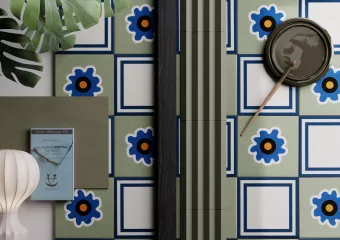 MUTINA MATTONELLE MARGHERITA SQUARE BLUE NDM15 20,5X20,5