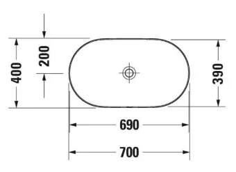 РАКОВИНА 70Х40 СМ DURAVIT LUV, БЕЛЫЙ (0379700000)