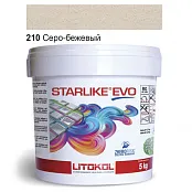 ЭПОКСИДНАЯ ЗАТИРКА LITOKOL STARLIKE EVO 210 СЕРО-БЕЖЕВАЯ 5 КГ (STEVOGRE0005)