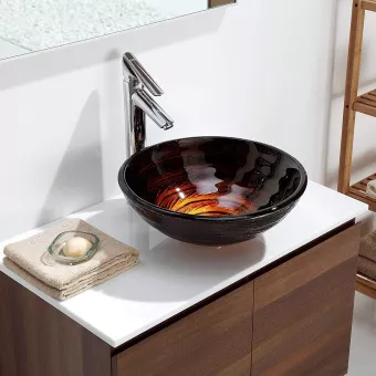 СТЕКЛЯННАЯ РАКОВИНА KRAUS IRIS (GV-693-19MM)