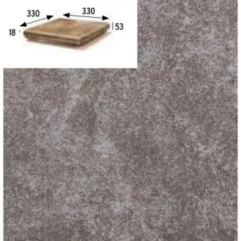 Керамогранит GRES ARAGON MYTHO ACERO ESQUINA REDONDO PZ555 33x33x1,8 из коллекции GRES ARAGON MYTHO 