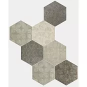 CIR ESAGONA FABRIC MIX MINIMAL 24x27.7