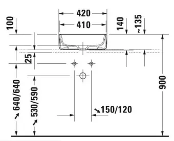 РАКОВИНА 42Х42 СМ DURAVIT ZENCHA, БЕЛЫЙ (2373420079)