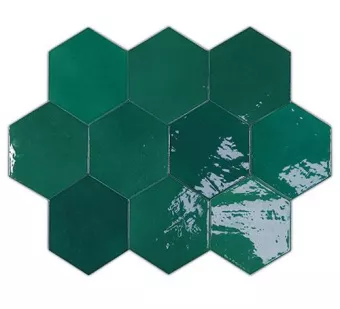 WOW ZELLIGE HEXA EMERALD 122086 10.8X12.4