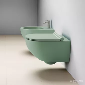 ПОДВЕСНОЙ БЕЗОБОДКОВЫЙ УНИТАЗ CATALANO SFERA NEWFLUSH, ЗЕЛЕНЫЙ (1VSF54RVS)