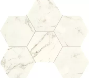 PIEMME VALENTINO MARMI REALI MAT ESAGONO STATUARIO GOLD RET 29X41,5