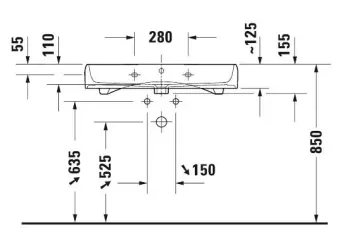 РАКОВИНА 80Х47 СМ DURAVIT QATEGO, БЕЛЫЙ (2382800060)