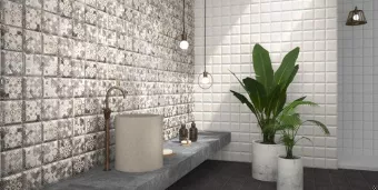 MAINZU CERAMICA BOMBATO BLANCO 15X15