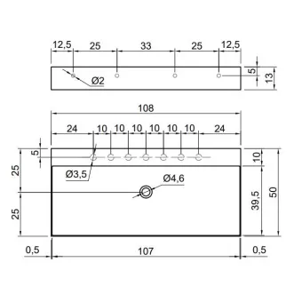 РАКОВИНА НАКЛАДНАЯ 108 СМ ANTONIO LUPI GESTOMOOD, БЕЛЫЙ (GESTOMOOD108 BIANCO)