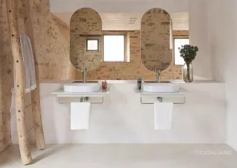 КЕРАМИЧЕСКАЯ РАКОВИНА 50 СМ CATALANO HORIZON, ARGENTO-BIANCO (150AHZBA)