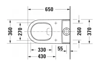 УНИТАЗ НАПОЛЬНЫЙ DURAVIT WHITE TULIP, БЕЛЫЙ (2197092000)