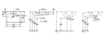 РАКОВИНА 65Х47 VILLEROY&BOCH SUBWAY 3.0, WHITE ALPIN (4A706601)